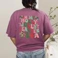 In My Holly Xmas Jolly Teacher Era Teacher Vibes Christmas For Men Women Kids Women's Comfort Colors T-Shirt Back Print Berry