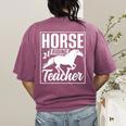 Horse Riding Teacher Rider Lover Equestrian Men Women Kids Women's Comfort Colors T-Shirt Back Print Berry