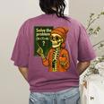 HUGvyn Halloween Skeleton Six Seven 67 Meme PEMDAS Teacher Women's Comfort Colors T-Shirt Back Print Berry HUGvyn Halloween Skeleton Six Seven 67 Meme PEMDAS Teacher Women's Comfort Colors T-Shirt Back Print Berry