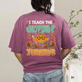 Humor I Teach The Cutest Turkeys Thanksgiving Teacher Women's Comfort Colors T-Shirt Back Print Berry Humor I Teach The Cutest Turkeys Thanksgiving Teacher Women's Comfort Colors T-Shirt Back Print Berry