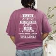 I'Ll Even Do That's Where I Draw The Line Math Teacher Joke Women's Comfort Colors T-Shirt Back Print Berry