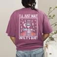 I'Ll Just Wait Until It's Quiet Skeleton Coffee Teacher Women's Comfort Colors T-Shirt Back Print Berry I'Ll Just Wait Until It's Quiet Skeleton Coffee Teacher Women's Comfort Colors T-Shirt Back Print Berry