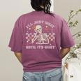 I'Ll Just Wait Until It's Quiet Skeleton Teacher Women's Comfort Colors T-Shirt Back Print Berry