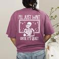 Ill Just Wait Until Its Quiet Teacher Lazy Halloween Costume Women's Comfort Colors T-Shirt Back Print Berry Ill Just Wait Until Its Quiet Teacher Lazy Halloween Costume Women's Comfort Colors T-Shirt Back Print Berry