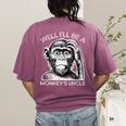 Well I'Ll Be a Monkey's Uncle Teacher And Student Women's Comfort Colors T-Shirt Back Print Berry Well I'Ll Be a Monkey's Uncle Teacher And Student Women's Comfort Colors T-Shirt Back Print Berry