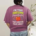 I'm That Awesome Paraeducator Teacher Women's Comfort Colors T-Shirt Back Print Berry