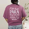 I'm That Paraprofessional They Told You About Retro Teacher Women's Comfort Colors T-Shirt Back Print Berry I'm That Paraprofessional They Told You About Retro Teacher Women's Comfort Colors T-Shirt Back Print Berry