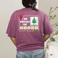 I'm Working For Christmas Break 5 Stars Christmas Teacher Women's Comfort Colors T-Shirt Back Print Berry