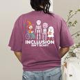 Inclusion Isn't Scary SLP Halloween Costume Sped Teacher Women's Comfort Colors T-Shirt Back Print Berry Inclusion Isn't Scary SLP Halloween Costume Sped Teacher Women's Comfort Colors T-Shirt Back Print Berry