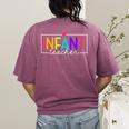 Infant Teacher Daycare Provider Childcare Teacher Women's Comfort Colors T-Shirt Back Print Berry