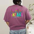 Infant Teacher Floral First Day Back To School Teaching Women's Comfort Colors T-Shirt Back Print Berry Infant Teacher Floral First Day Back To School Teaching Women's Comfort Colors T-Shirt Back Print Berry