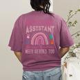 Instructional Assistant Because Teacher Need Hero Learning Women's Comfort Colors T-Shirt Back Print Berry