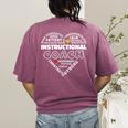 Instructional Coach Heart Teachers Appreciation Women's Comfort Colors T-Shirt Back Print Berry Instructional Coach Heart Teachers Appreciation Women's Comfort Colors T-Shirt Back Print Berry