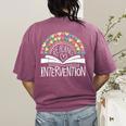 Intervention Teacher Reading Intervention Women's Comfort Colors T-Shirt Back Print Berry Intervention Teacher Reading Intervention Women's Comfort Colors T-Shirt Back Print Berry
