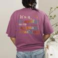It's A Beautiful Day For Language Learning ESL Teacher ESOL Women's Comfort Colors T-Shirt Back Print Berry