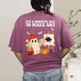 It's A Bootiful Day To Make Art Groovy Art Teacher Halloween Women's Comfort Colors T-Shirt Back Print Berry It's A Bootiful Day To Make Art Groovy Art Teacher Halloween Women's Comfort Colors T-Shirt Back Print Berry