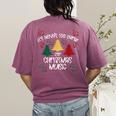 It's Never Too Early For Christmas Music Teacher Women's Comfort Colors T-Shirt Back Print Berry