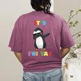 It's Fri-Yay Dabbing Penguin Friday Weekend Teacher Student Women's Comfort Colors T-Shirt Back Print Berry It's Fri-Yay Dabbing Penguin Friday Weekend Teacher Student Women's Comfort Colors T-Shirt Back Print Berry
