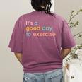 It's A Good Day To Exercise PE Teacher Gym Exercise For Men Women Women's Comfort Colors T-Shirt Back Print Berry It's A Good Day To Exercise PE Teacher Gym Exercise For Men Women Women's Comfort Colors T-Shirt Back Print Berry