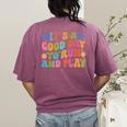 Its A Good Day To Run And Play PE Teacher Physical Education Women's Comfort Colors T-Shirt Back Print Berry