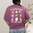 It’s Okay To Feel All The Feels Special Ed Teacher Halloween Women's Comfort Colors T-Shirt Back Print Berry