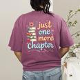Just One More Chapter Book Reading Floral Teacher Book Lover Women's Comfort Colors T-Shirt Back Print Berry Just One More Chapter Book Reading Floral Teacher Book Lover Women's Comfort Colors T-Shirt Back Print Berry