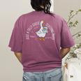 Just A Silly Goose Teaching Math Teacher Back To School Women's Comfort Colors T-Shirt Back Print Berry