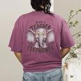 Just a Teacher Who Loves Elephants Elephant Lover Educator Women's Comfort Colors T-Shirt Back Print Berry