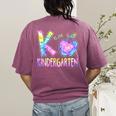K Is For Kindergarten Teacher Tie Dye Back To School Kinder Women's Comfort Colors T-Shirt Back Print Berry