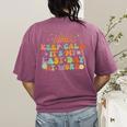 Keep Calm It's My Last Day At Work Groovy Teacher Retro Women's Comfort Colors T-Shirt Back Print Berry Keep Calm It's My Last Day At Work Groovy Teacher Retro Women's Comfort Colors T-Shirt Back Print Berry
