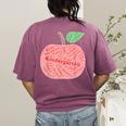 Kindergarten Apple Word Art For Teachers & Students Women's Comfort Colors T-Shirt Back Print Berry Kindergarten Apple Word Art For Teachers & Students Women's Comfort Colors T-Shirt Back Print Berry