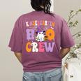 Kindergarten Boo Crew Spooky Kindergarten Halloween Teacher Women's Comfort Colors T-Shirt Back Print Berry