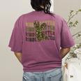 Kindergarten Camo Camouflage Boy Teacher Back To School Women's Comfort Colors T-Shirt Back Print Berry