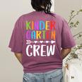 Kindergarten Crew Shirt Kinder Crew Teacher Boy Girl Women's Comfort Colors T-Shirt Back Print Berry