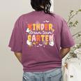 Kindergarten Dream Ghost Team Fall Halloween Spooky Teachers Women's Comfort Colors T-Shirt Back Print Berry