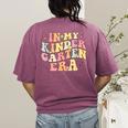 In My Kindergarten Era Retro Back To School Teacher Student Women's Comfort Colors T-Shirt Back Print Berry