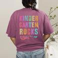 KINDERGARTEN ROCKS Teacher Crew Rock Star Kinder Team Women's Comfort Colors T-Shirt Back Print Berry KINDERGARTEN ROCKS Teacher Crew Rock Star Kinder Team Women's Comfort Colors T-Shirt Back Print Berry