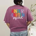Kindergarten Squad Team Crew Teacher Back To School Women's Comfort Colors T-Shirt Back Print Berry Kindergarten Squad Team Crew Teacher Back To School Women's Comfort Colors T-Shirt Back Print Berry