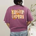 Kindergarten Teacher Fall Pumpkin Autumn Cute Women's Comfort Colors T-Shirt Back Print Berry Kindergarten Teacher Fall Pumpkin Autumn Cute Women's Comfort Colors T-Shirt Back Print Berry