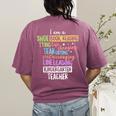 I Am A Kindergarten Teacher Shirt Creative Women's Comfort Colors T-Shirt Back Print Berry