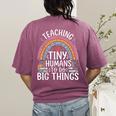 Kindergarten Teacher Tiny Humans Pre-School Teacher Women's Comfort Colors T-Shirt Back Print Berry Kindergarten Teacher Tiny Humans Pre-School Teacher Women's Comfort Colors T-Shirt Back Print Berry