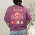 Kiss Your Brain Valentines Test Day Teacher Squad Kids Women's Comfort Colors T-Shirt Back Print Berry