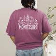 Learn Grow Bloom Wildflowers Appreciation Montessori Teacher Women's Comfort Colors T-Shirt Back Print Berry Learn Grow Bloom Wildflowers Appreciation Montessori Teacher Women's Comfort Colors T-Shirt Back Print Berry