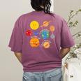 Learning Is Out Of This World Science Teacher Planets Women's Comfort Colors T-Shirt Back Print Berry