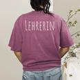 Lehrerin Female German Teacher Women's Comfort Colors T-Shirt Back Print Berry