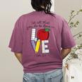 Let All That You Do Be Done In Love Christian Teacher Women's Comfort Colors T-Shirt Back Print Berry
