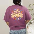Let's Learn Today First Day Of School For Teacher Student Women's Comfort Colors T-Shirt Back Print Berry