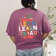 Let's Learn Today Teacher Motivational Back To School Women's Comfort Colors T-Shirt Back Print Berry Let's Learn Today Teacher Motivational Back To School Women's Comfort Colors T-Shirt Back Print Berry
