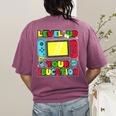 Level Up Your Education Gaming Inspired Teacher Gamers Women's Comfort Colors T-Shirt Back Print Berry