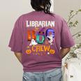 Librarian Boo Crew Teacher Student Halloween Costume Women's Comfort Colors T-Shirt Back Print Berry Librarian Boo Crew Teacher Student Halloween Costume Women's Comfort Colors T-Shirt Back Print Berry